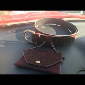 Free People belt with attached coin purse